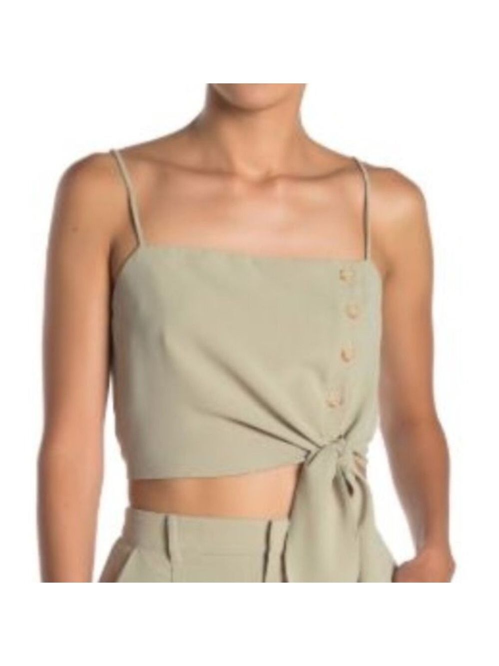 Skylar Rose Front Button Crop Top